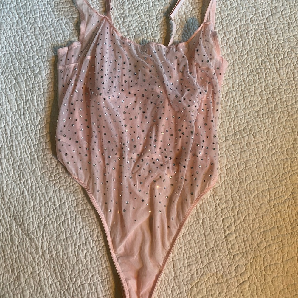 Victoria's Secret Pink Shimmer Bodysuit One Piece